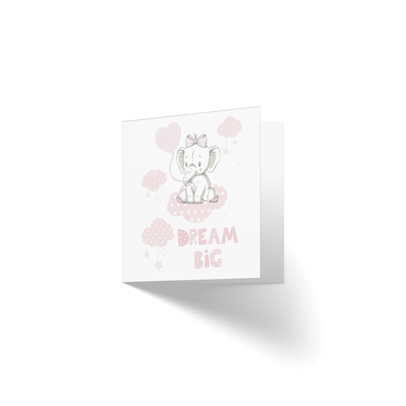 20FM97 - Mini κάρτα 11 x 11 Dream Big  ροζ - Hobbycity.gr - Marpimar Edizioni Srl