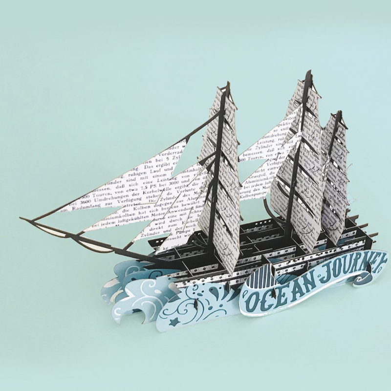 22OR22 - Ευχετήρια Κάρτα ORIGAMI  OCEAN JOURNEY - Hobbycity.gr - Origami