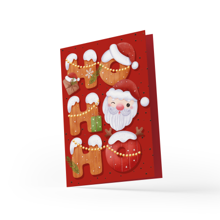 Ευχετήρια Κάρτα ORIGAMI  "Ho Ho Ho"