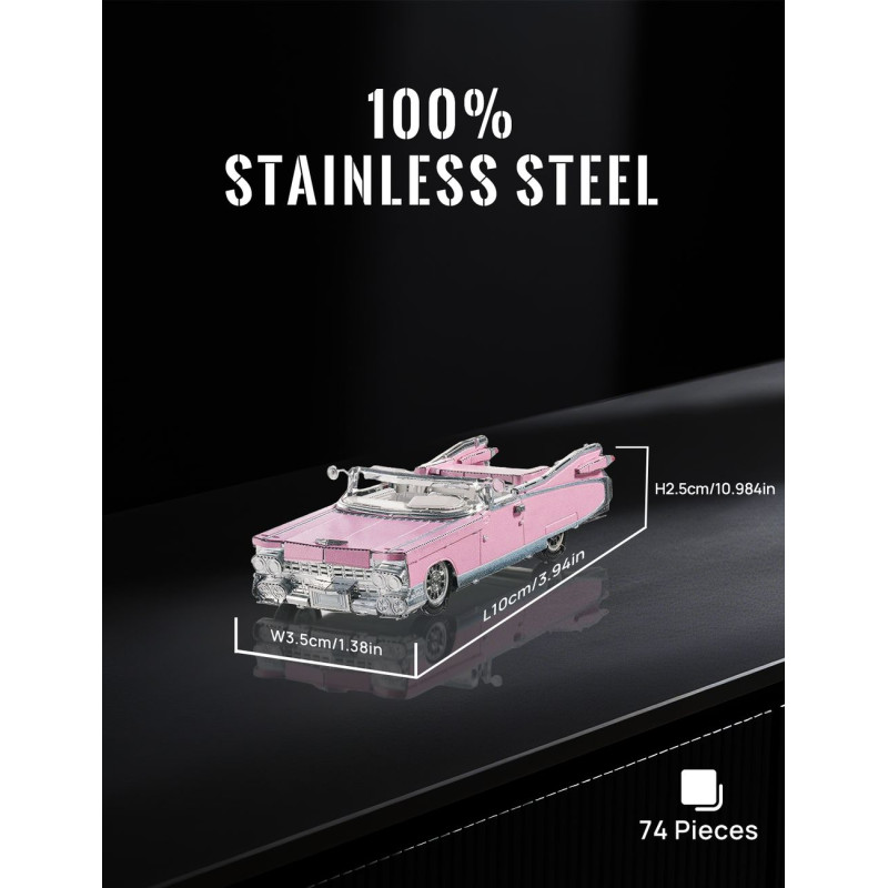 HB010PS - Classic Pink Cabriolet Fridge Magnet - Hobbycity.gr - PieceCool