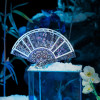 HF004BK - Lone Shadows Mother-of-pearl inlay Folding Fan - Hobbycity.gr - PieceCool
