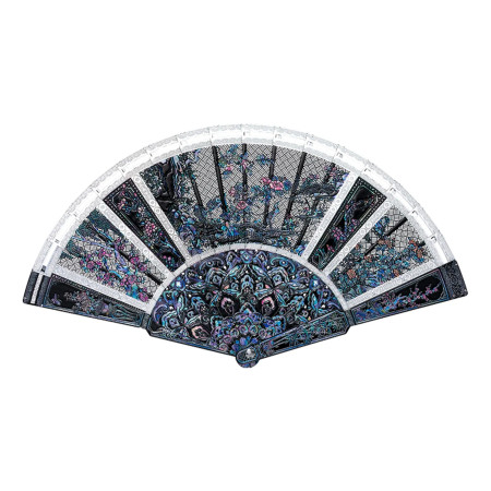 Lone Shadows Mother-of-pearl inlay Folding Fan