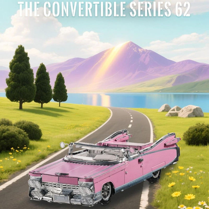 HB010PS - Classic Pink Cabriolet Fridge Magnet - Hobbycity.gr - PieceCool