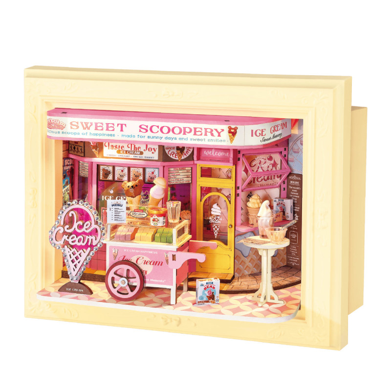 DP002 - Sweet Scoopery Ice Cream 3D Wooden Puzzle με Φωτισμό - Hobbycity.gr - RoLife