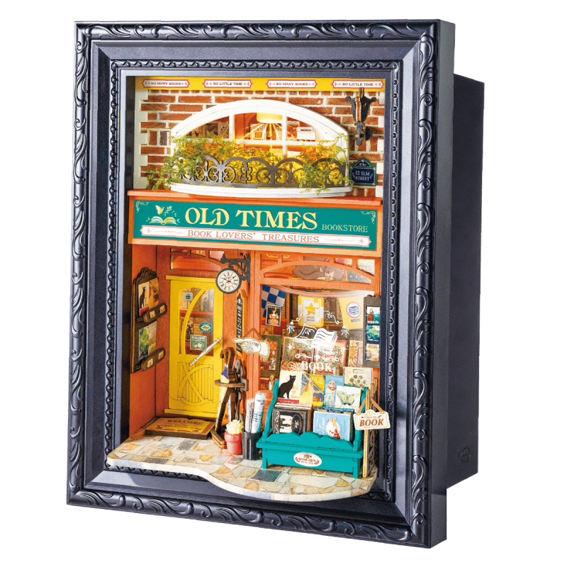 DP004 - Old Times Bookstore 3D Wooden Puzzle με Φωτισμό - Hobbycity.gr - RoLife