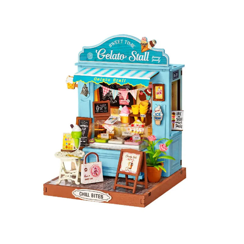 DS052 - Gelato Stall DIY Miniature House - Hobbycity.gr - RoLife
