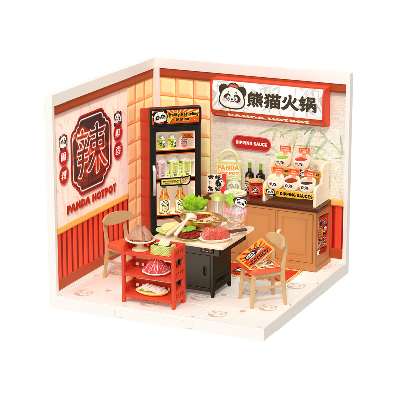 DW020 - Panda Hot Pot DIY Miniature House - Hobbycity.gr - RoLife