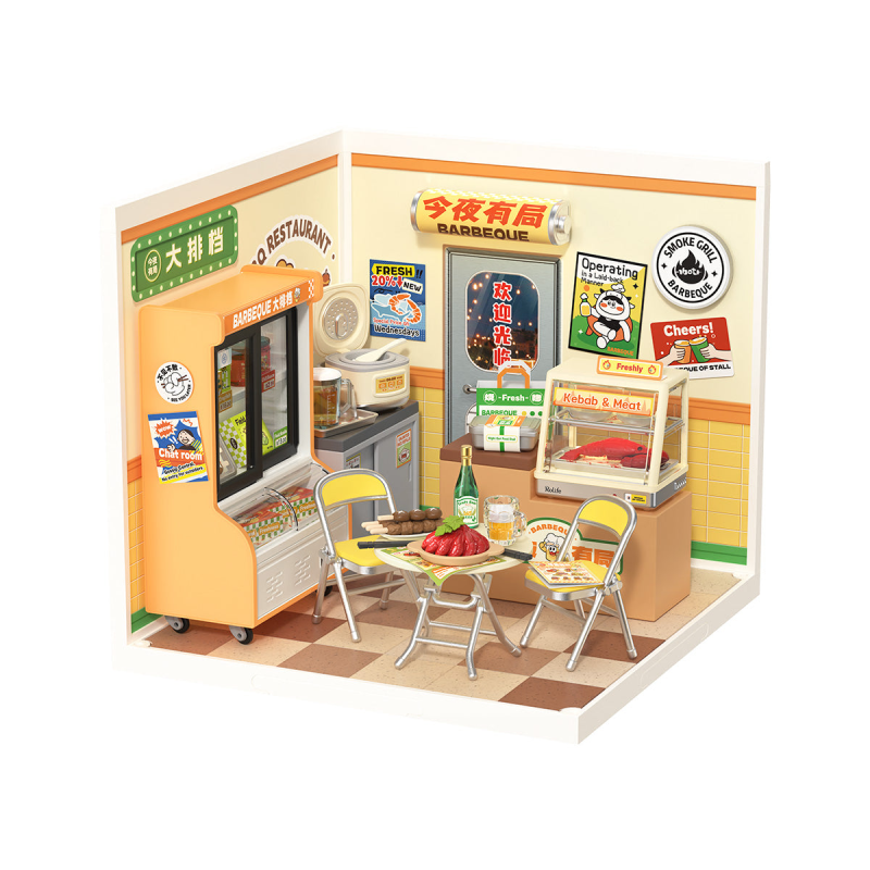 DW022 - Night Out Food Stall DIY Miniature House - Hobbycity.gr - RoLife