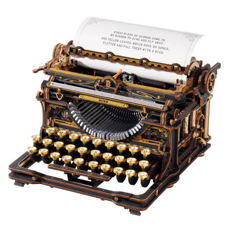 Mechanical Typewriter Wooden 3D Puzzle (Classic Version)