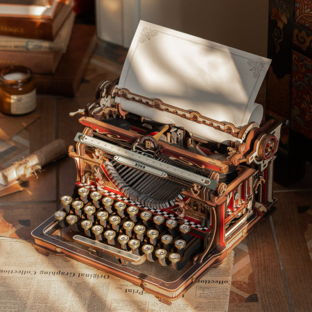 Mechanical Typewriter Wooden 3D Puzzle (Magic Version)