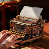 LK703C - Mechanical Typewriter Wooden 3D Puzzle (Magic Version) - Hobbycity.gr - Rokr