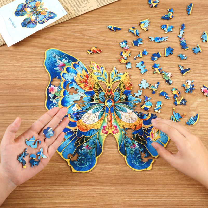 TA003 - Morpho Helena Wooden Jigsaw Puzzle - Hobbycity.gr - Rowood