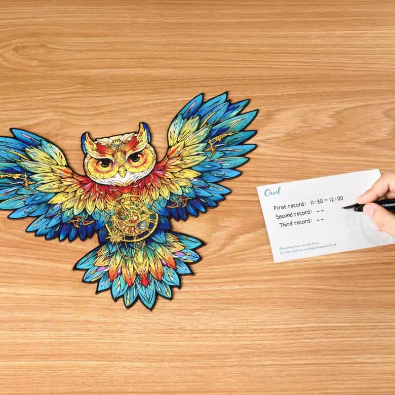 TA004 - Owl Wooden Jigsaw Puzzle - Hobbycity.gr - Rowood