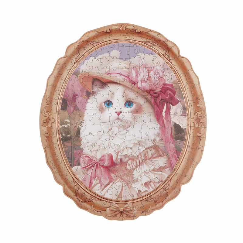TA005 - Springtime Kitty Portrait Wooden Jigsaw Puzzle - Hobbycity.gr - Rowood