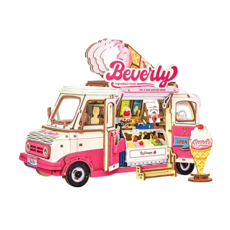 TGS06 - Beverly's Ice Cream Truck 3D Wooden Puzzle - Hobbycity.gr - RoLife