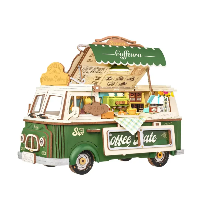 TGS07 - Leo's Coffee Truck 3D Wooden Puzzle - Hobbycity.gr - RoLife
