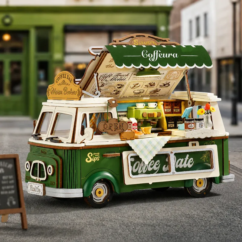 TGS07 - Leo's Coffee Truck 3D Wooden Puzzle - Hobbycity.gr - RoLife