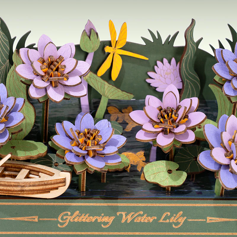 TH001 - Glittering Water Lily ~ Διακοσμητικό τοίχου με φωτισμό - Hobbycity.gr - Rowood
