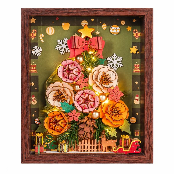 TW05H - Everglow Christmas Tree ~ Διακοσμητικό τοίχου με φωτισμό - Hobbycity.gr - Rowood