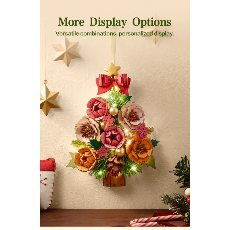 TW05H - Everglow Christmas Tree ~ Διακοσμητικό τοίχου με φωτισμό - Hobbycity.gr - Rowood