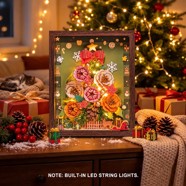 TW05H - Everglow Christmas Tree ~ Διακοσμητικό τοίχου με φωτισμό - Hobbycity.gr - Rowood