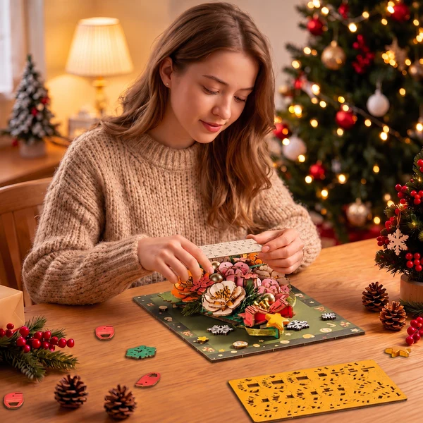 TW05H - Everglow Christmas Tree ~ Διακοσμητικό τοίχου με φωτισμό - Hobbycity.gr - Rowood