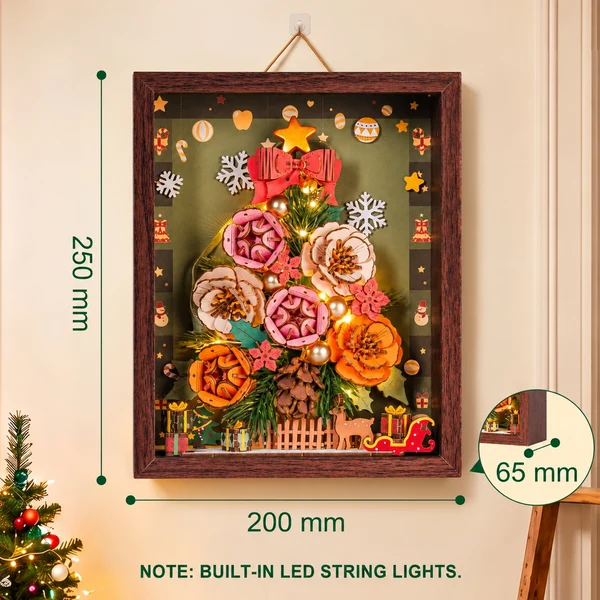 TW05H - Everglow Christmas Tree ~ Διακοσμητικό τοίχου με φωτισμό - Hobbycity.gr - Rowood