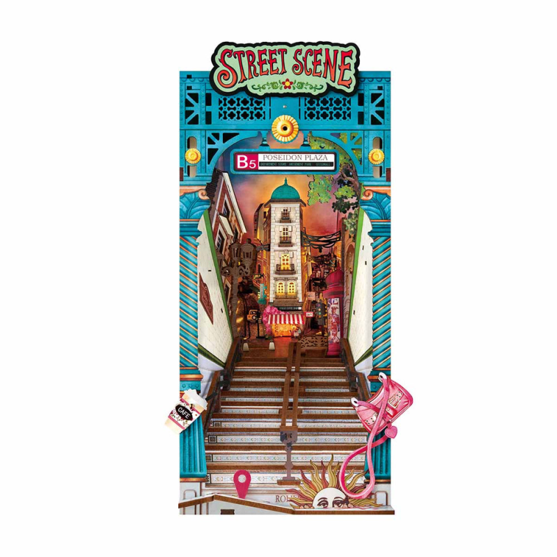TGB13 - Street Scene DIY Book Nook Shelf Insert - Hobbycity.gr - RoLife